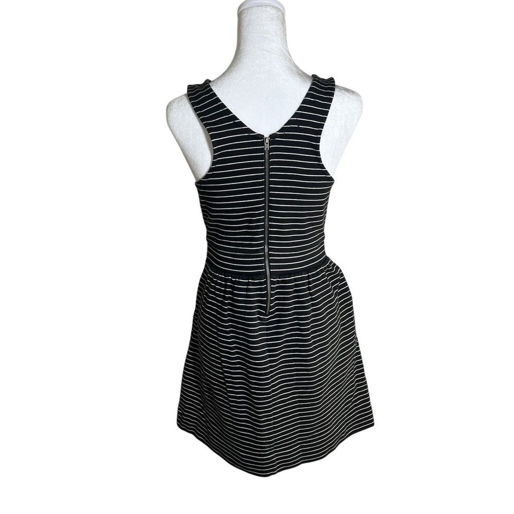 Madewell Pierside Black & White Striped Mini Dress Size S Minimalism Bad Romance - Picture 3 of 8